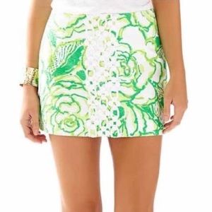Lily Pulitzer Green and White Skirt✅